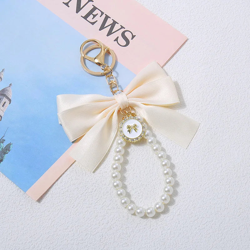 Keychain with bow, Large bow tie,Carrying bag for hanging,Ornament,Bag decorations,DIY headphone case,Accessories