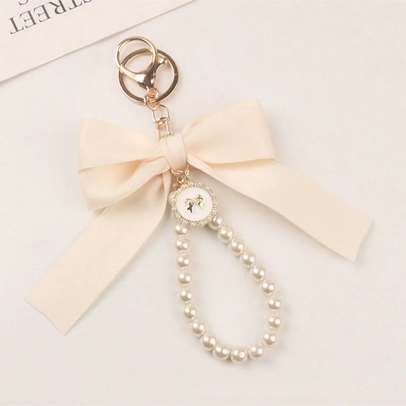 Keychain with bow, Large bow tie,Carrying bag for hanging,Ornament,Bag decorations,DIY headphone case,Accessories