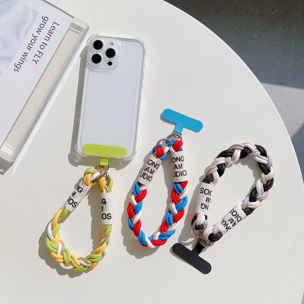 Cute Mobile Phone Lanyard Hanging Decoration Can Be Carried Twist Rope Anti-loss Pendant Fashion Strong Wrist Short Straps Band