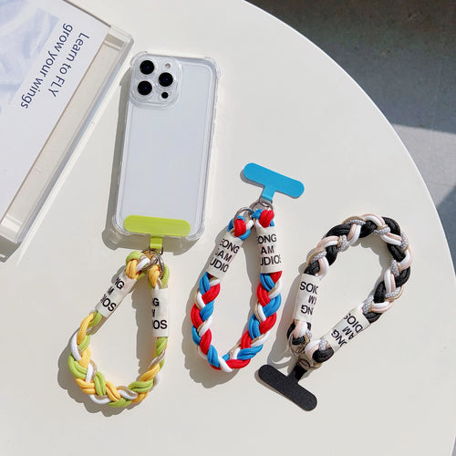 Cute Mobile Phone Lanyard Hanging Decoration Can Be Carried Twist Rope Anti-loss Pendant Fashion Strong Wrist Short Straps Band