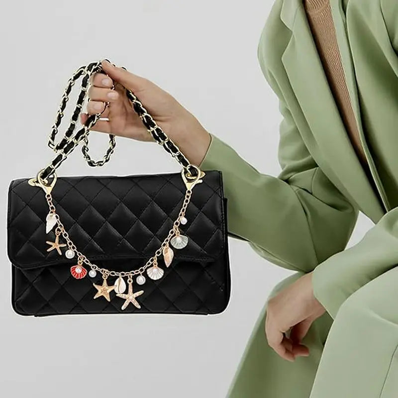 Bag Charms for Handbags Golden Keychain Purse Shell Charm Key Pendant Bag Accessories for Women Jewelry Making DIY Decoration