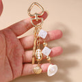 5pcs Keychain Cute Ocean Wind Tassel Shell Car Keyring Lovely Backpack Handbag Pendant