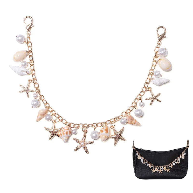 Bag Charms for Handbags Golden Keychain Purse Shell Charm Key Pendant Bag Accessories for Women Jewelry Making DIY Decoration