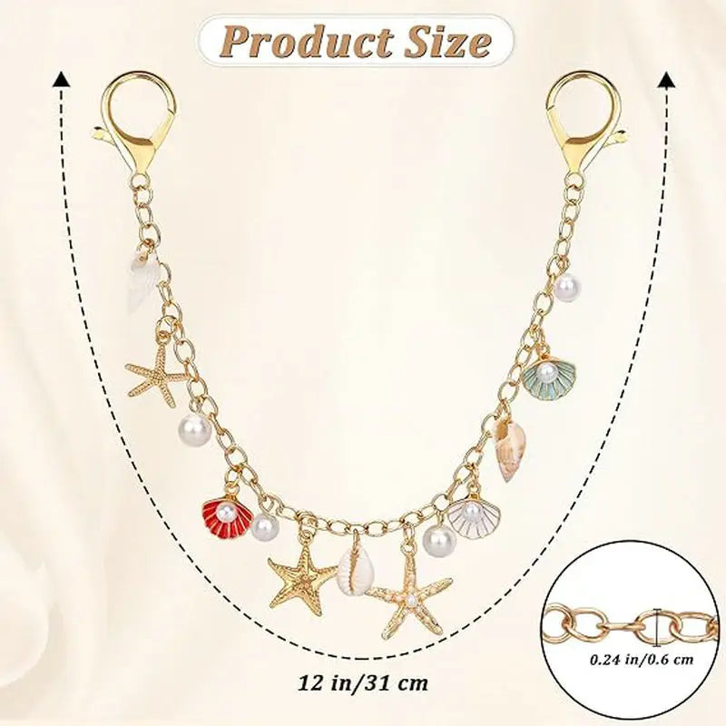 Bag Charms for Handbags Golden Keychain Purse Shell Charm Key Pendant Bag Accessories for Women Jewelry Making DIY Decoration